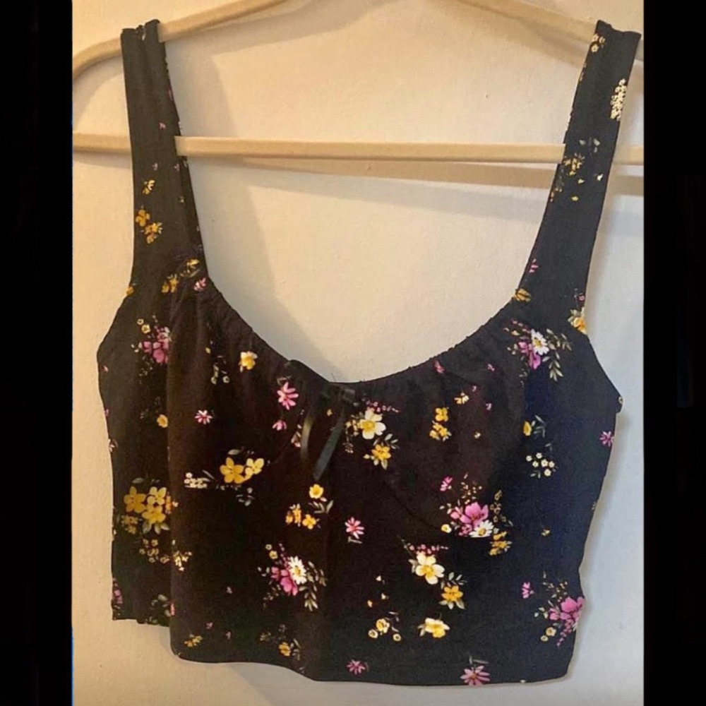 2 Floral Crop Top Set